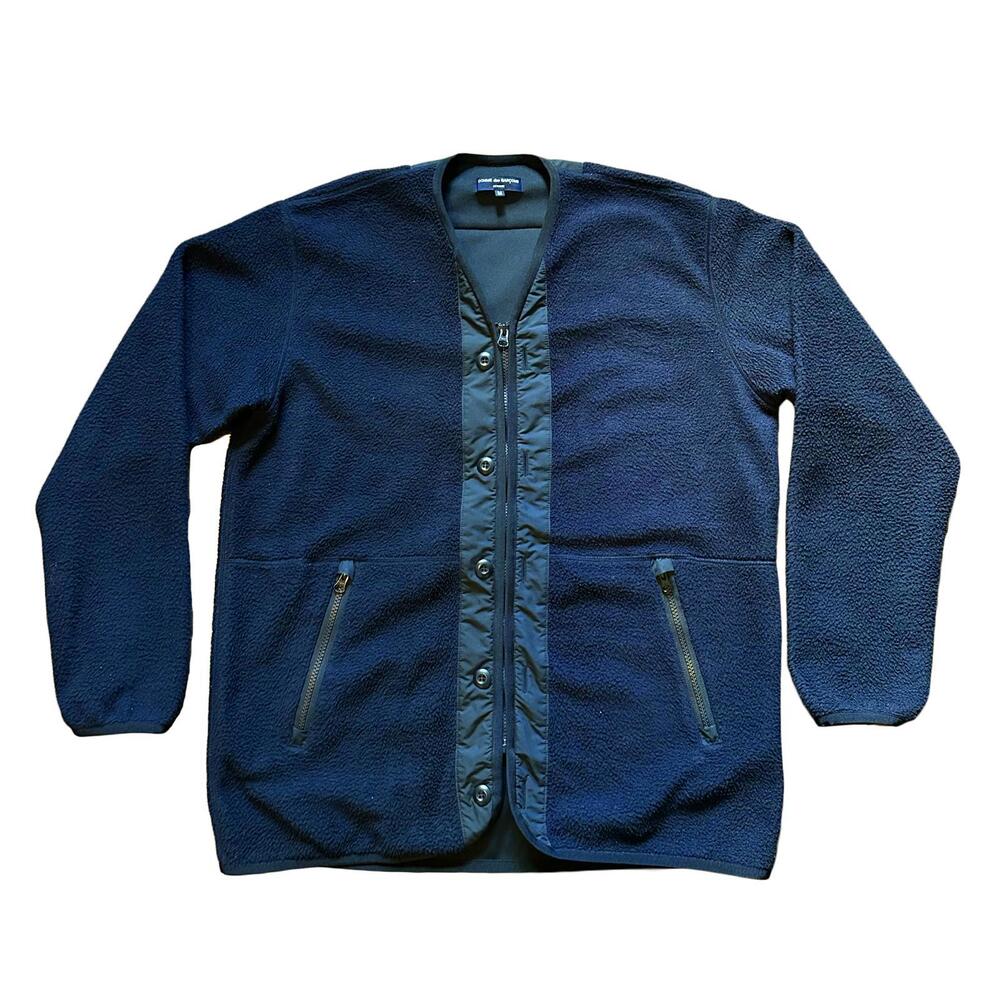 Comme Des Garcons Homme FW2023 Navy Fleece Jacket